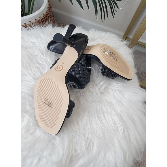 NWT Michael Kors Black Braided Amelia Strappy Mule - Women's Size 8M - Picture 8 of 9